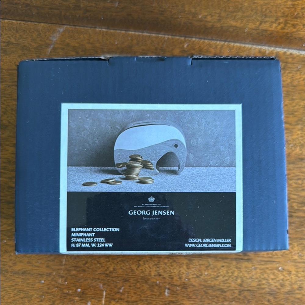 Georg Jensen Stainless Steel Elephant Bank